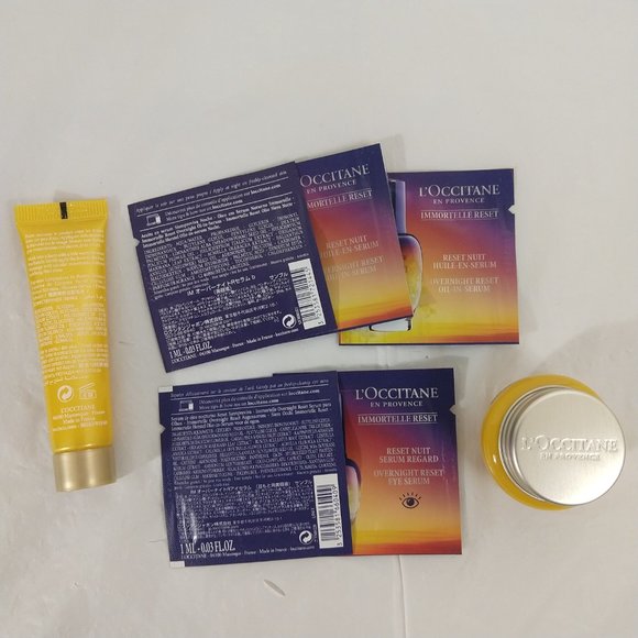 L'occitane Divine Creme & Foaming Cleansing Cream X 2+ Reset serum samples NEW - Picture 3 of 4